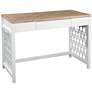 Wayliff 43" Wide Natural and White 1-Drawer Writing Desk