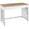 Wayliff 43" Wide Natural and White 1-Drawer Writing Desk