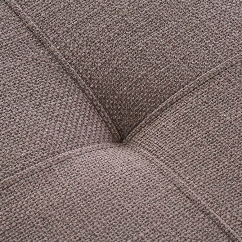 Image 5 Waylon 59" Wide Taupe Gray and Oak Modern Banquette Tufted Bench more views