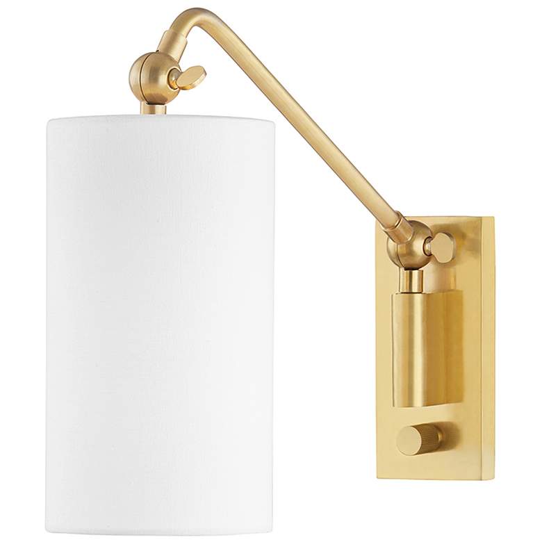 Image 1 Wayne 1 Light Wall Sconce Aged Brass