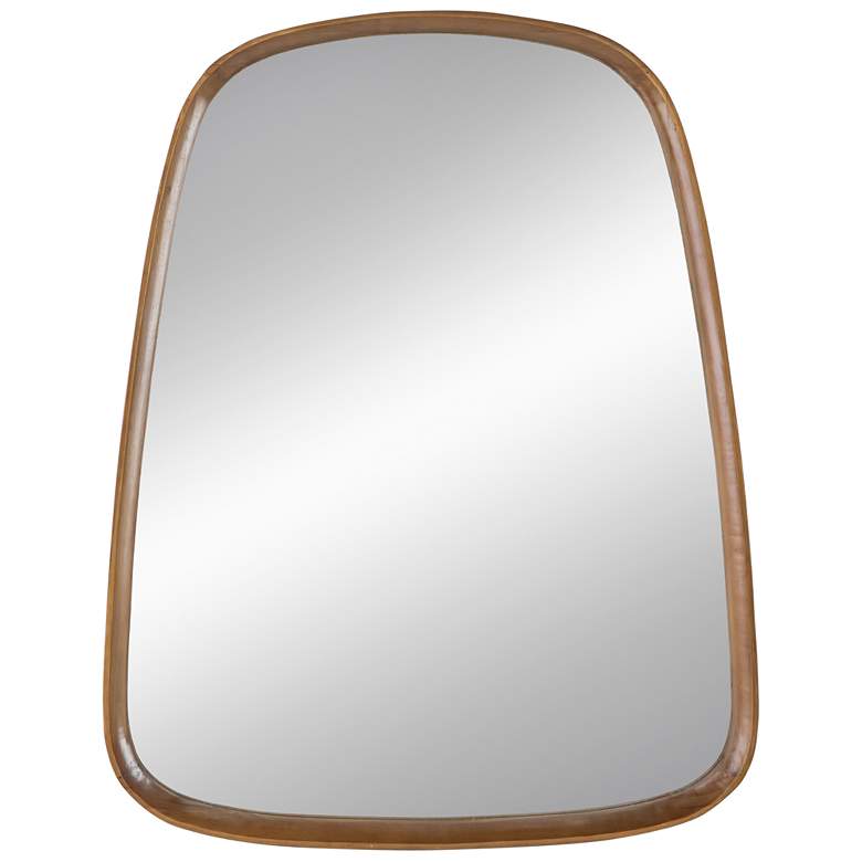 Image 1 Wayne 27 x 37.5 Brown Wood Mirror