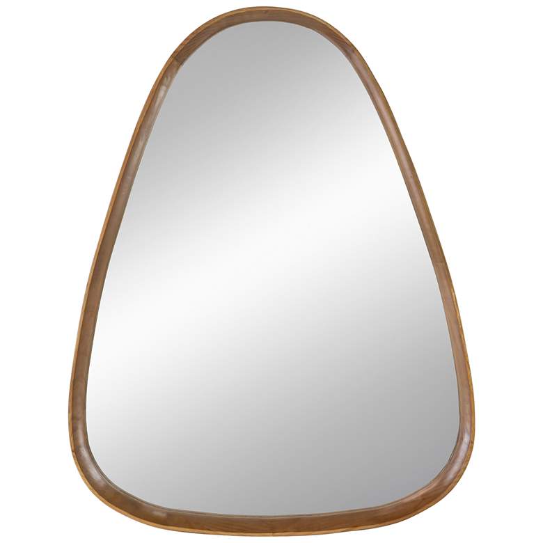 Image 1 Wayne 29.5 x 37.5 Brown Wood Mirror