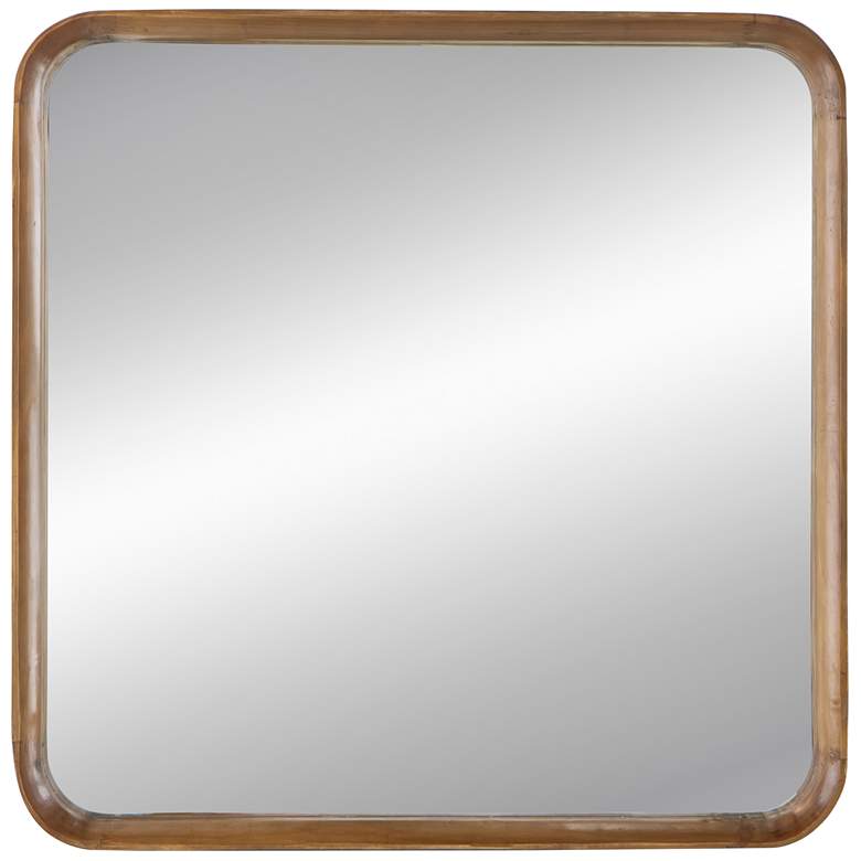 Image 1 Wayne 31.5 Brown Wood Mirror