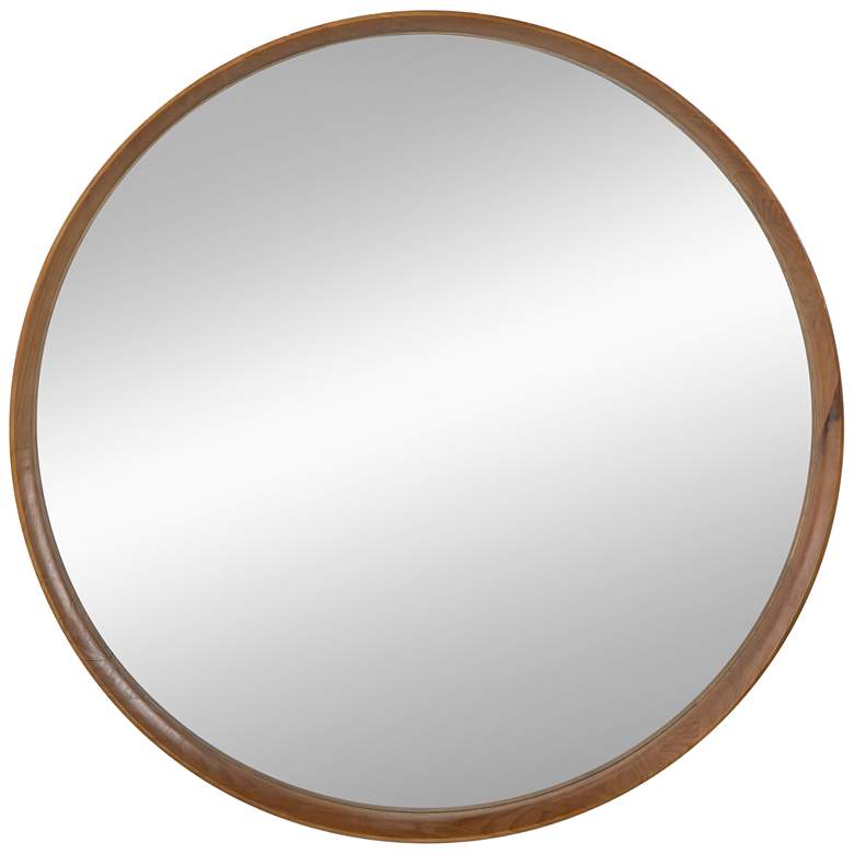 Image 1 Wayne 39.5 Brown Wood Mirror