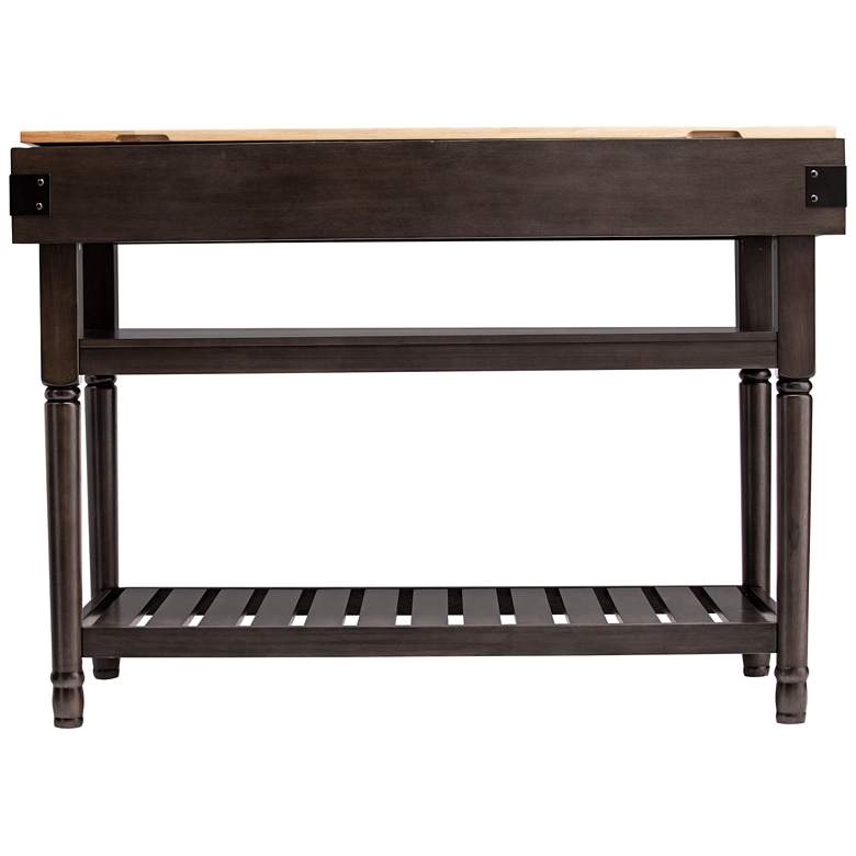 Image 3 Waysmere 47 3/4" Wide Gray 2-Shelf Stationary Kitchen Island more views
