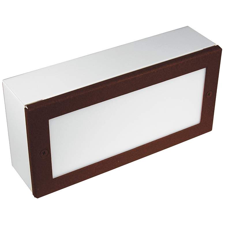 Image 1 Weathered Brown 8 inch Wide LED Paver Light