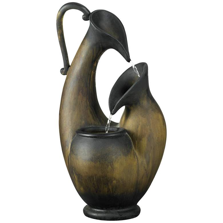 Image 2 Weathered Jug 24" High Outdoor Patio Tabletop Fountain