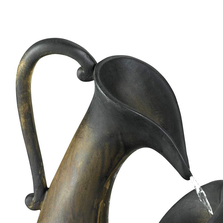Image 3 Weathered Jug 24" High Outdoor Patio Tabletop Fountain more views