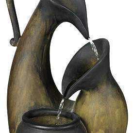 Image4 of Weathered Jug 24" High Outdoor Patio Tabletop Fountain more views