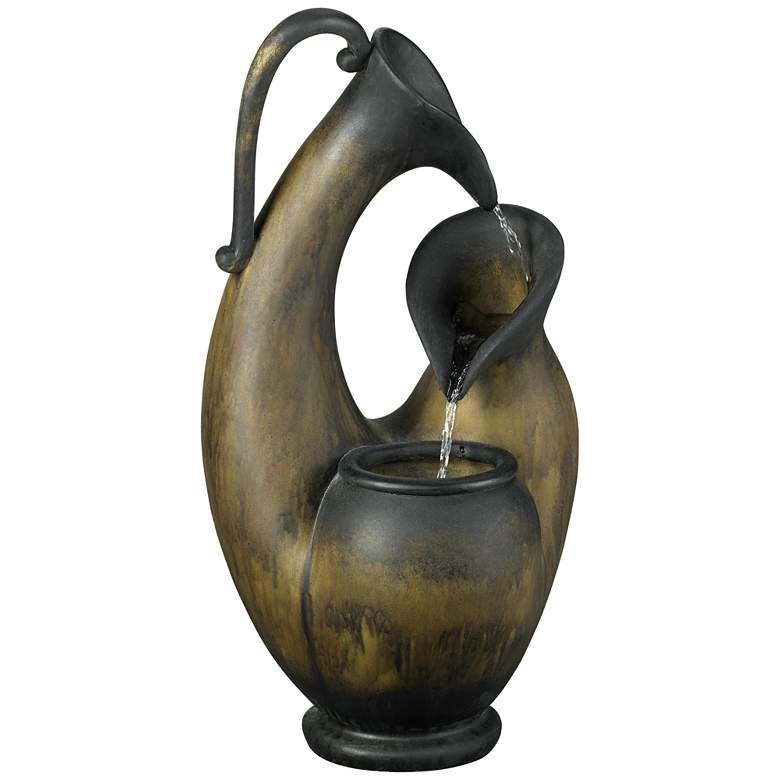 Image 6 Weathered Jug 24" High Outdoor Patio Tabletop Fountain more views