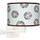 Weathered Medallion Giclee White Plug-In Swing Arm Wall Light