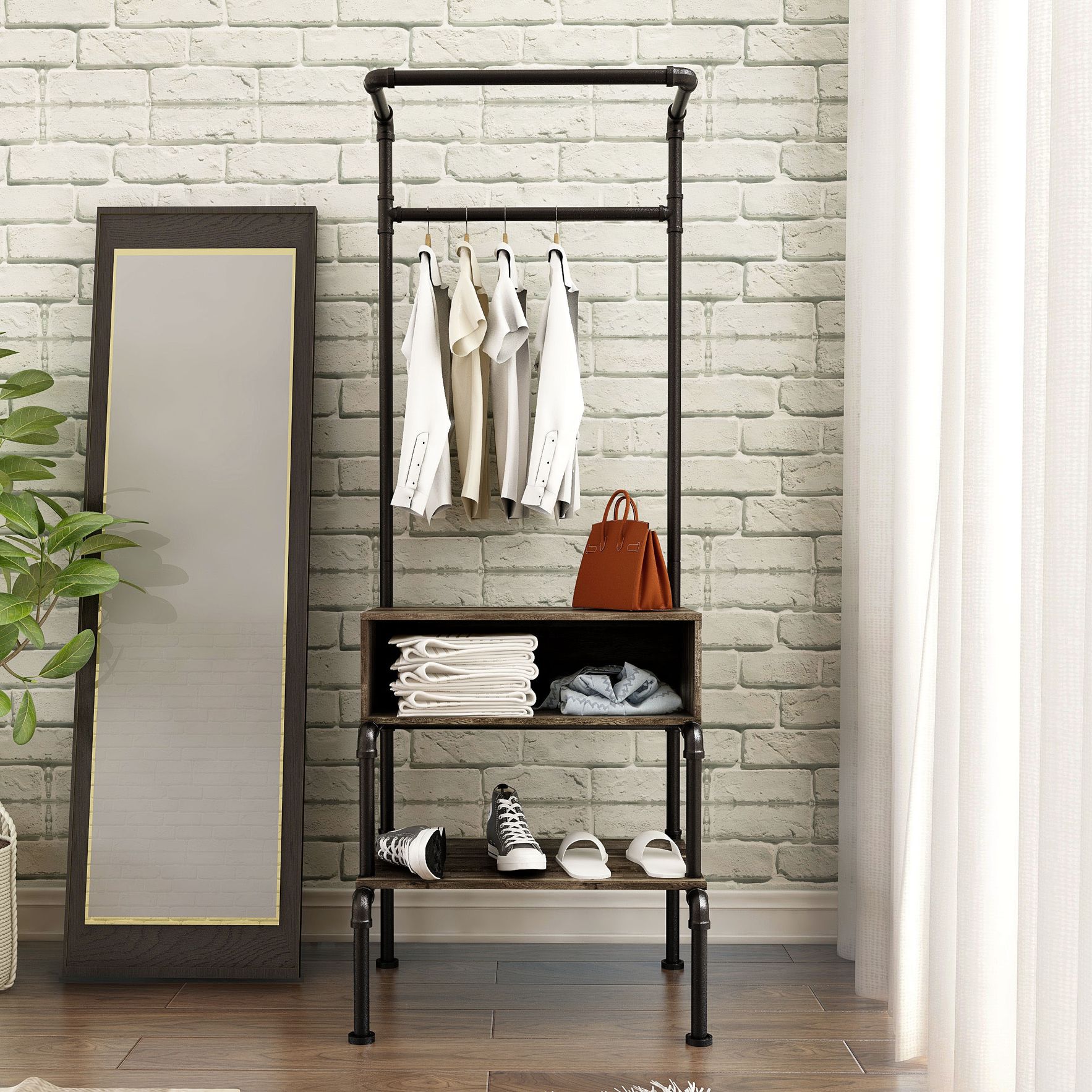 Farmhouse cheap clothes rack