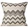 Weave 20" Square Chevron Stripe Grey Throw Pillow
