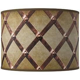 Image1 of Weave Giclee Round Drum Lamp Shade 15.5x15.5x11 (Spider)