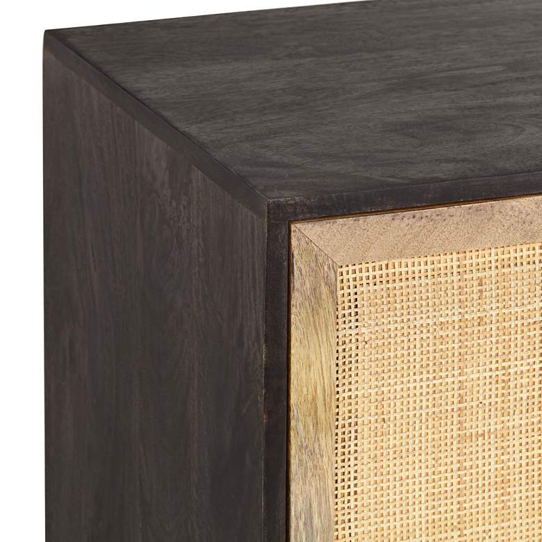Image 4 Weaved 34" Wide Black 2-Door Accent Chest more views