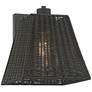 6_Weaver 10 3/4" High Black Faux Rattan Wall Light more views