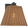 2_Weaver 10 3/4" High Brown Faux Rattan Wall Light