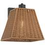 6_Weaver 10 3/4" High Brown Faux Rattan Wall Light more views