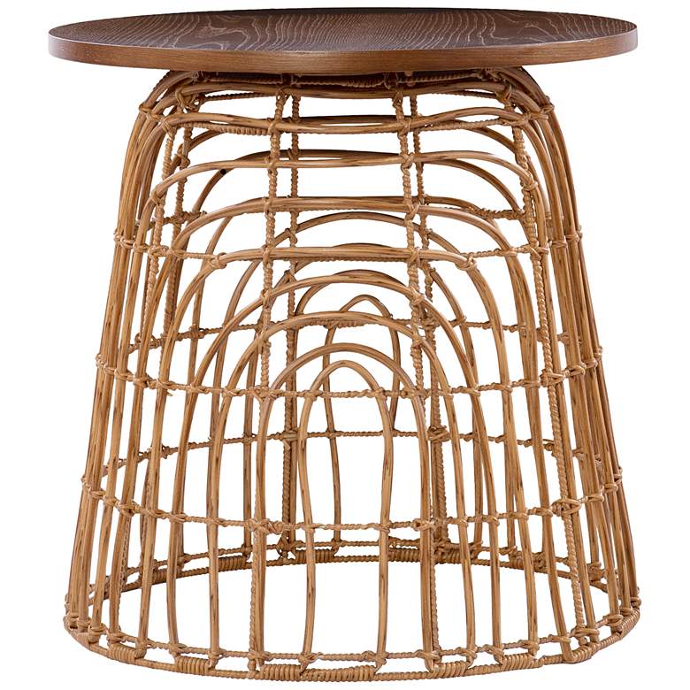 Image 2 Weaverdon 17 3/4" Wide Natural Round Accent Table