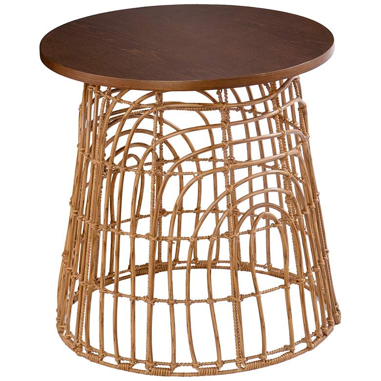 Image 4 Weaverdon 17 3/4" Wide Natural Round Accent Table more views