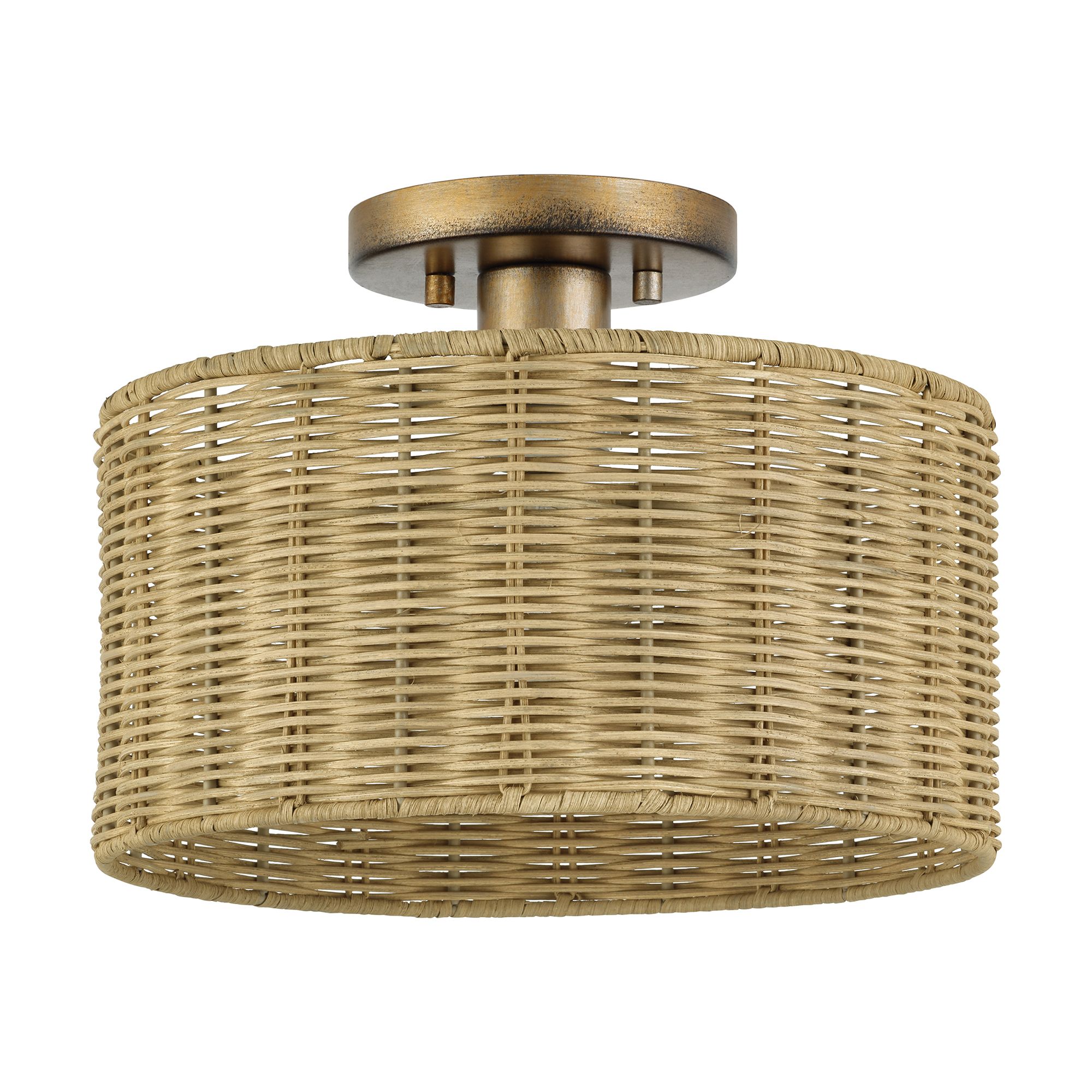 Image 3 Weavington 1 Light Antique Gold Leaf Med more views