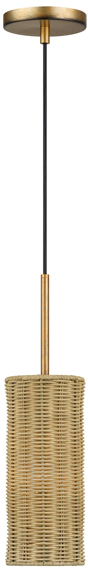 Image 3 Weavington 1 Light Antique Gold Leaf Mini Pendant more views