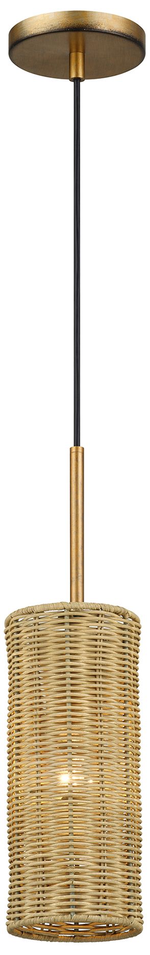 Image 4 Weavington 1 Light Antique Gold Leaf Mini Pendant more views