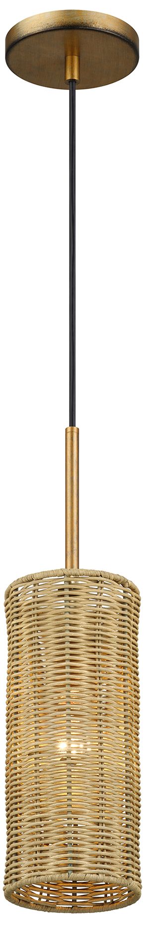 Image 5 Weavington 1 Light Antique Gold Leaf Mini Pendant more views