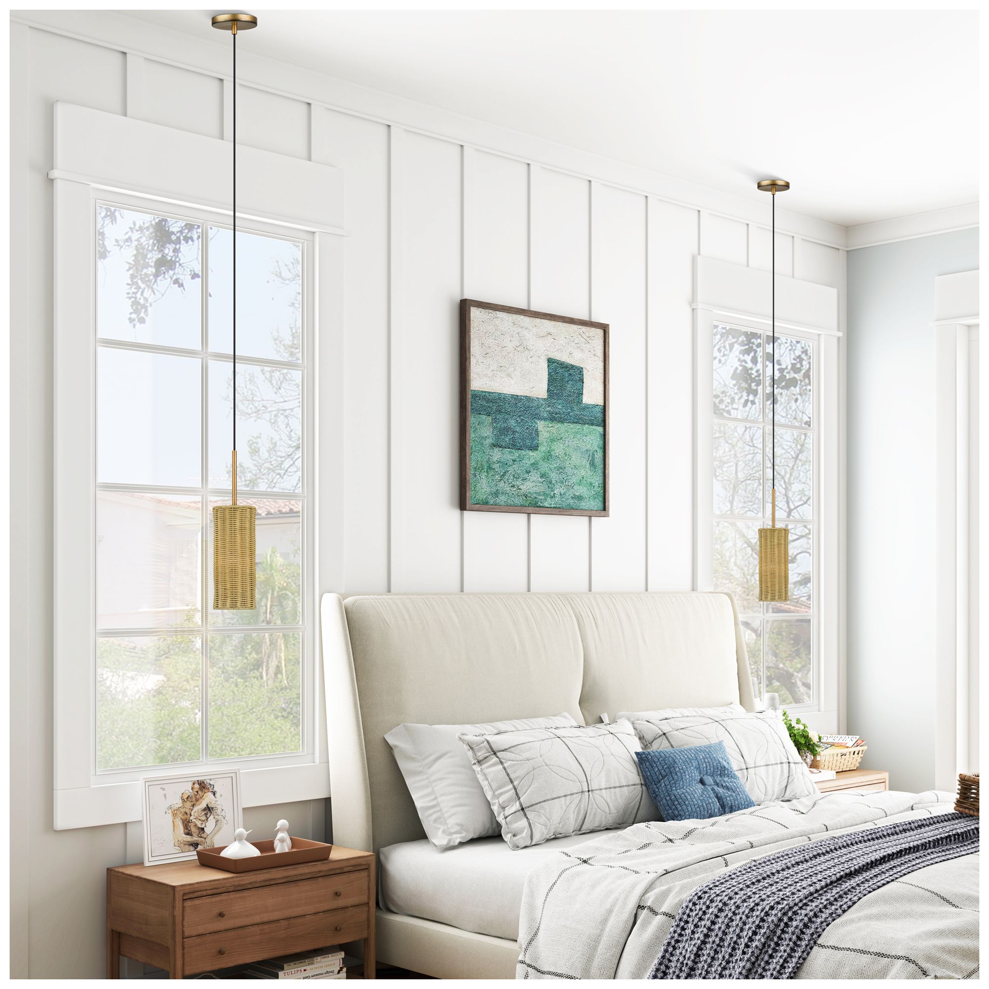 Weavington 1 Light Antique Gold Leaf Mini Pendant