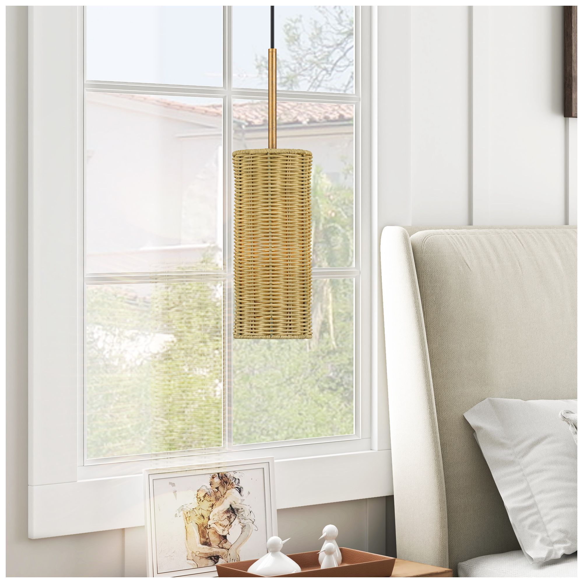 Weavington 1 Light Antique Gold Leaf Mini Pendant