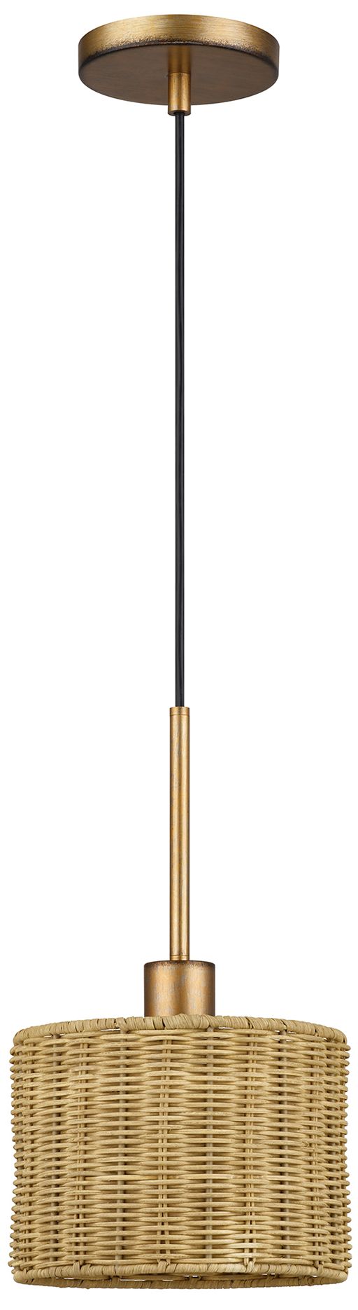 Image 2 Weavington 1 Light Antique Gold Leaf Mini Pendant more views