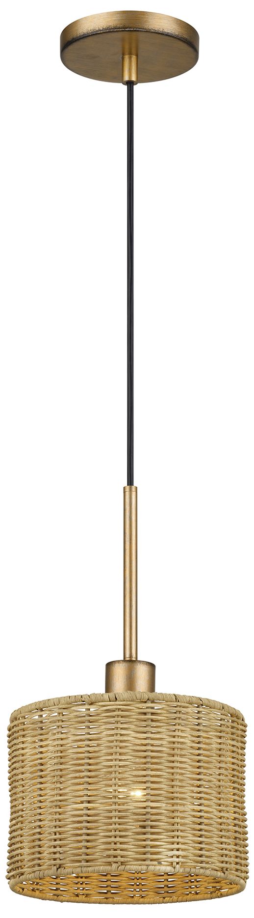 Image 3 Weavington 1 Light Antique Gold Leaf Mini Pendant more views