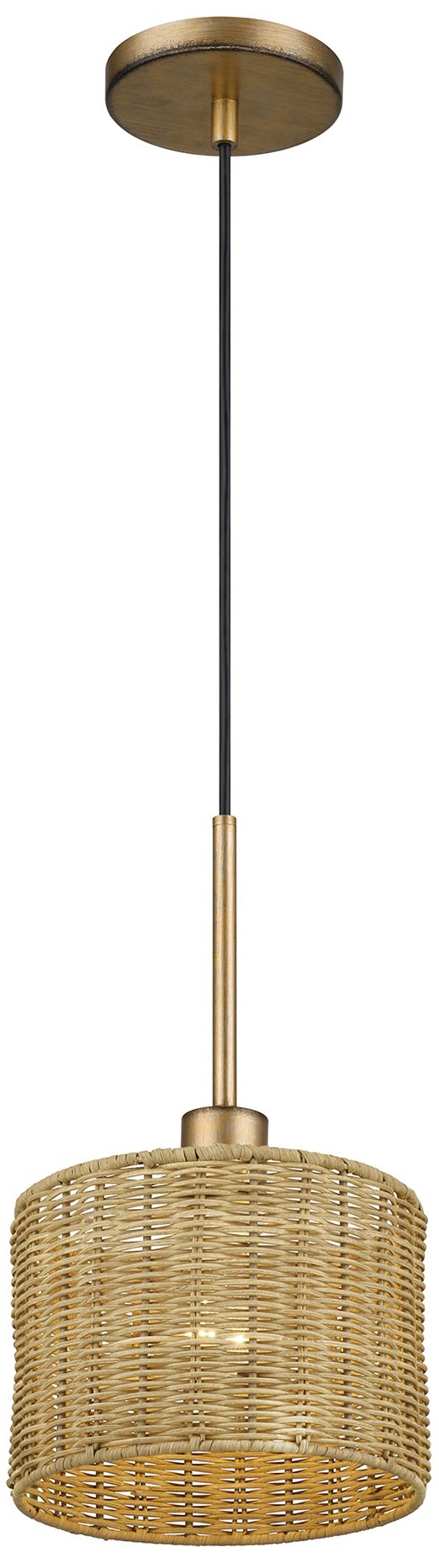 Image 4 Weavington 1 Light Antique Gold Leaf Mini Pendant more views