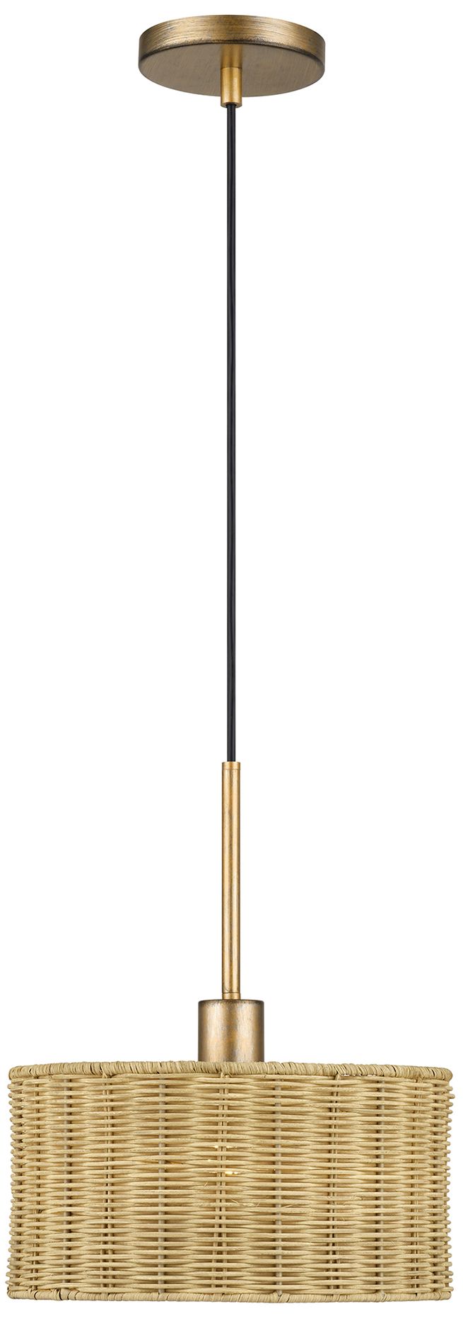 Image 3 Weavington 1 Light Antique Gold Leaf Pendant more views