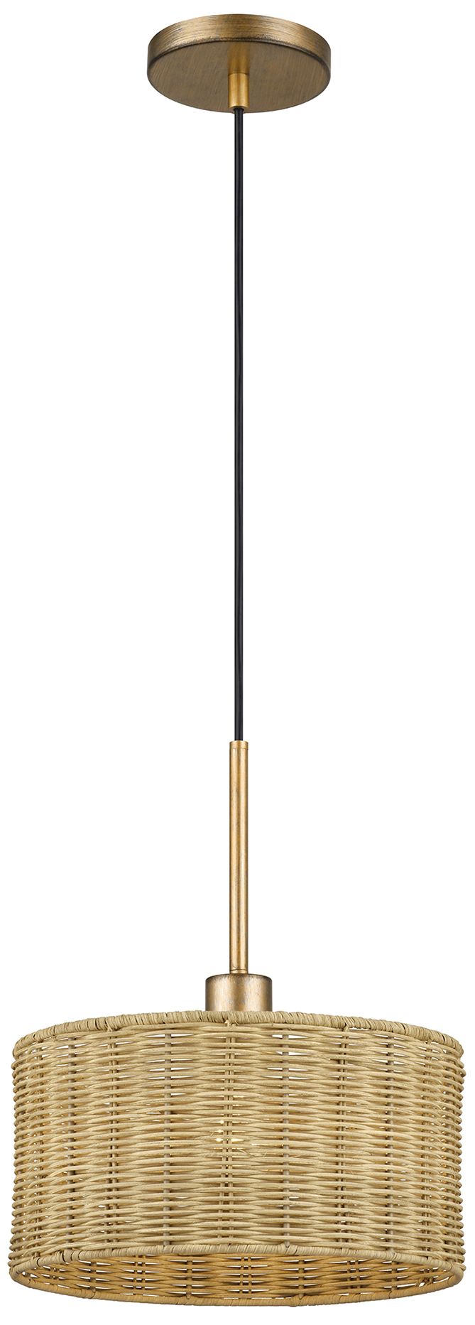 Image 4 Weavington 1 Light Antique Gold Leaf Pendant more views