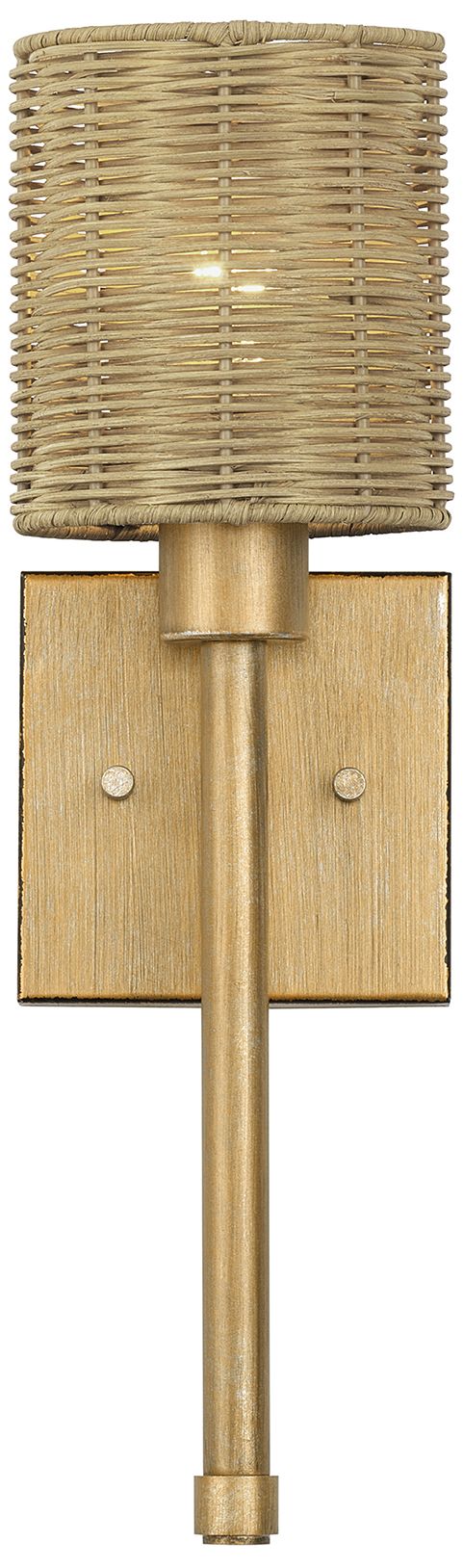 Image 4 Weavington 1 Light Antique Gold Leaf Single ADA Sconce more views