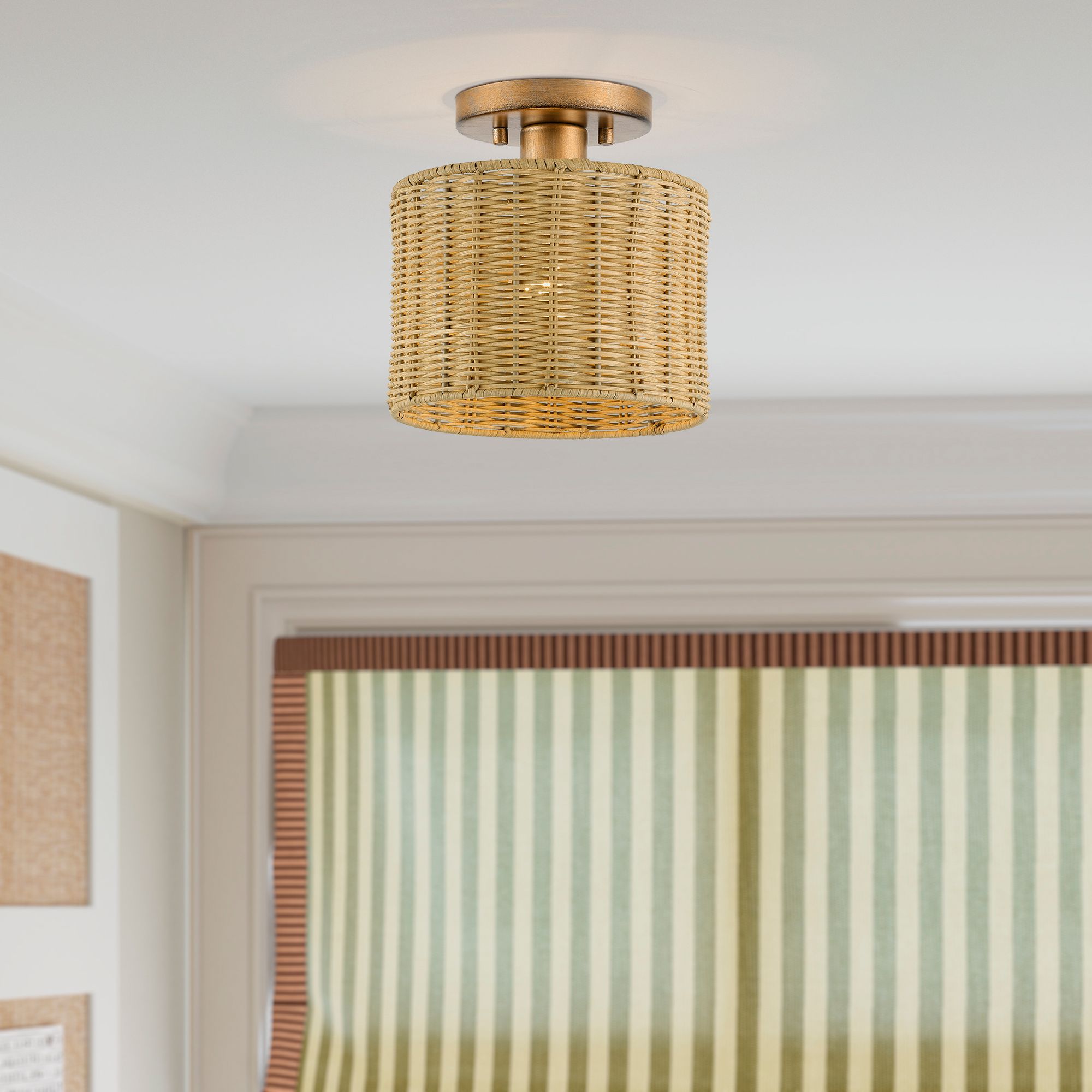 Weavington 1 Light Antique Gold Leaf Sma