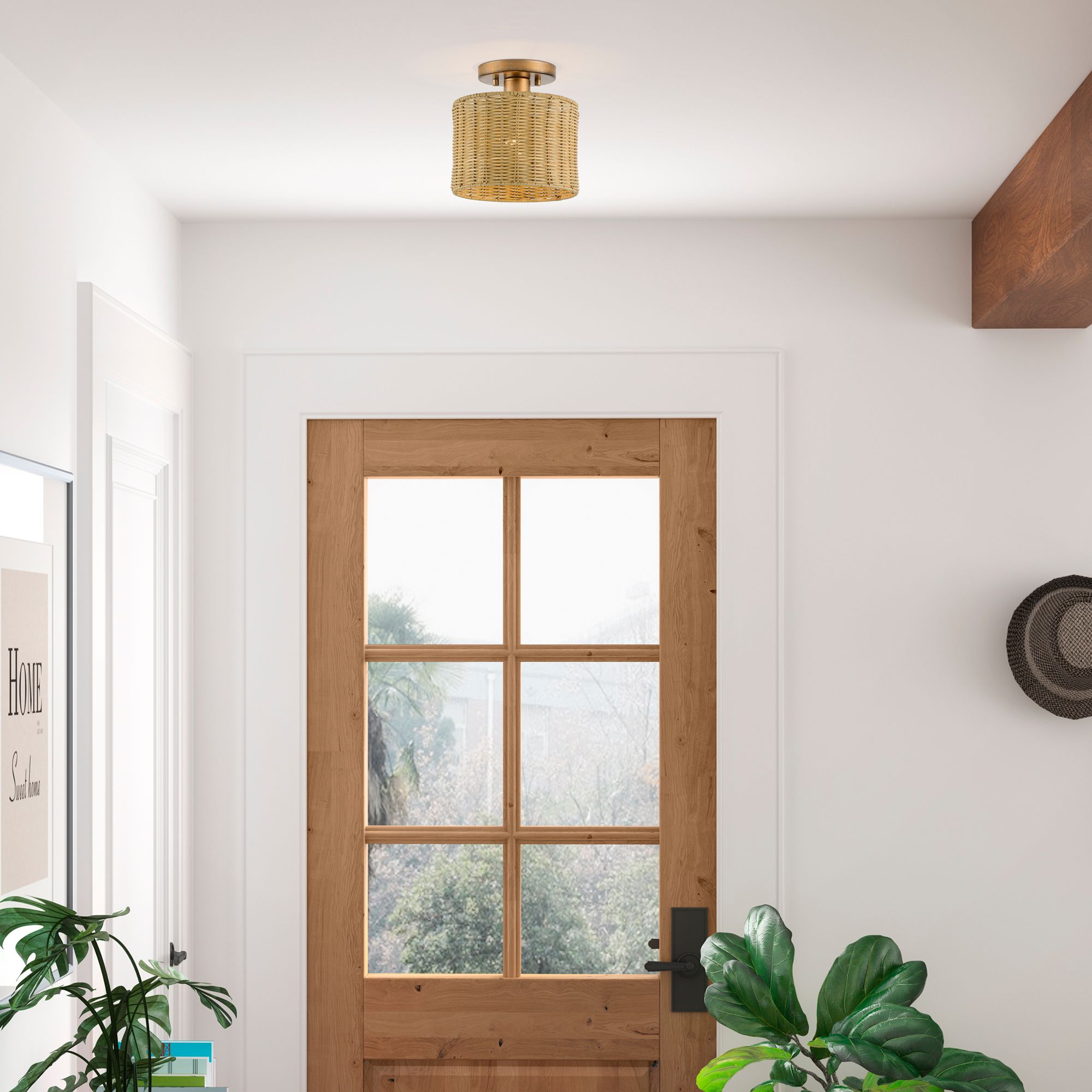 Weavington 1 Light Antique Gold Leaf Sma