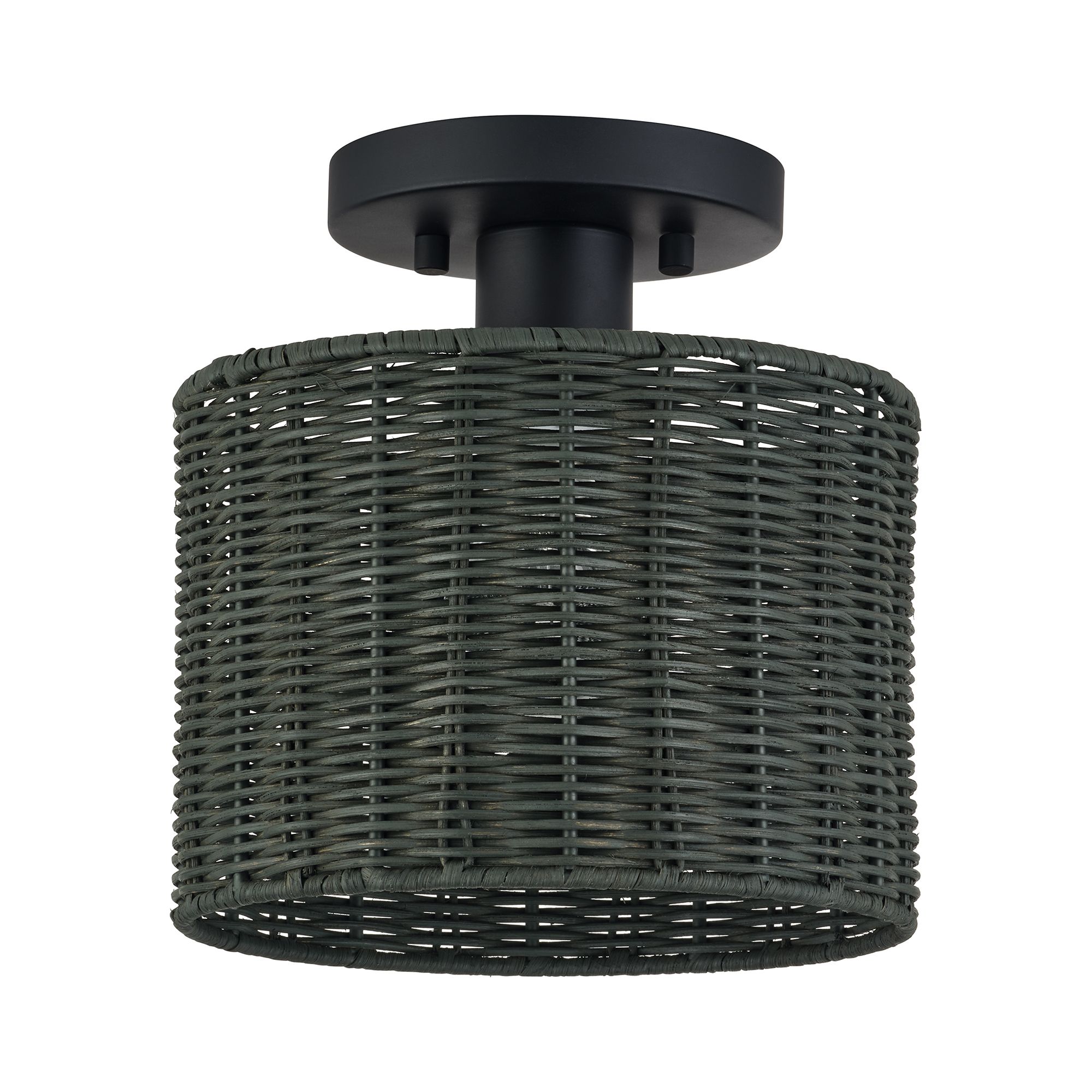 Image 3 Weavington 1 Light Black Small Semi-Flush more views