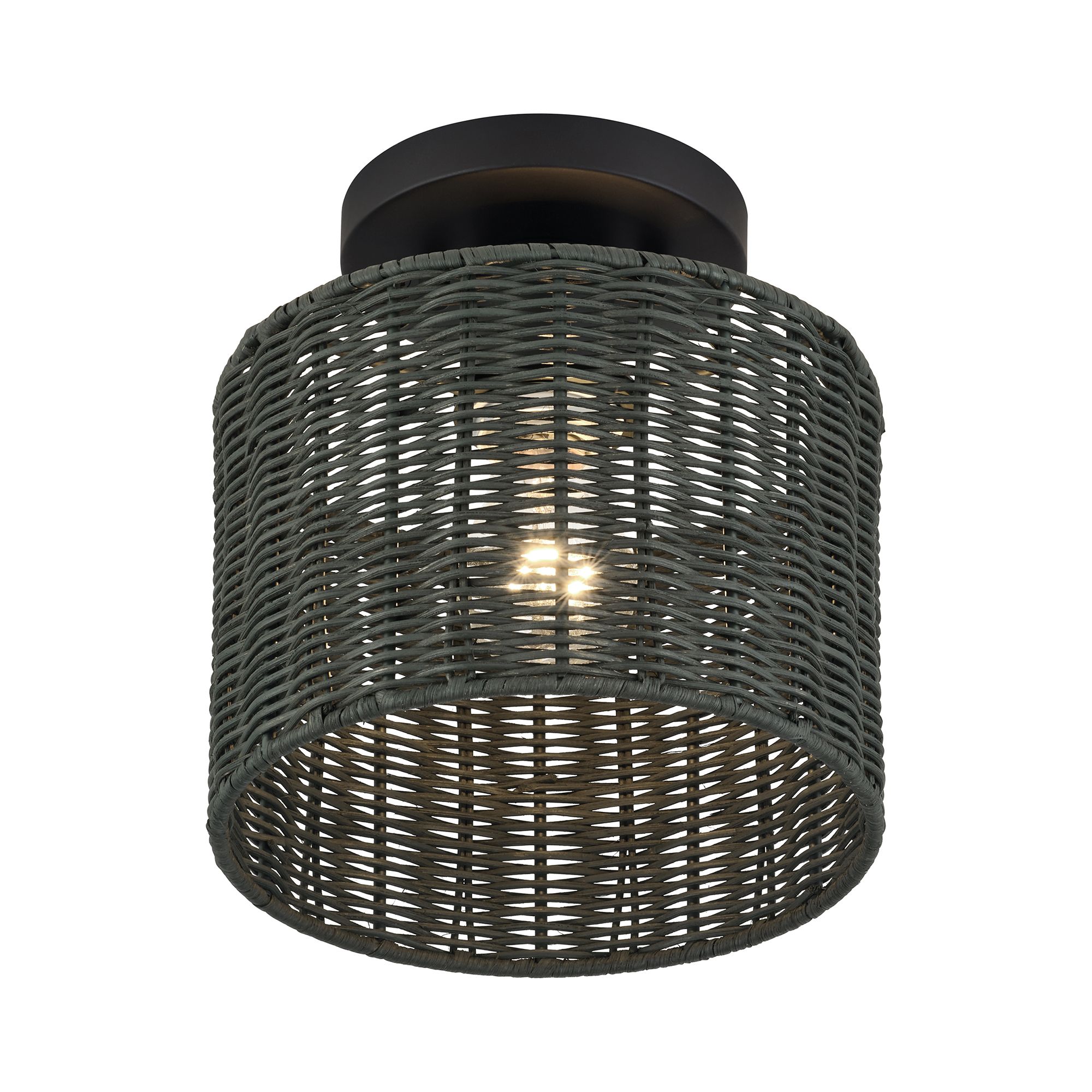 Image 5 Weavington 1 Light Black Small Semi-Flush more views