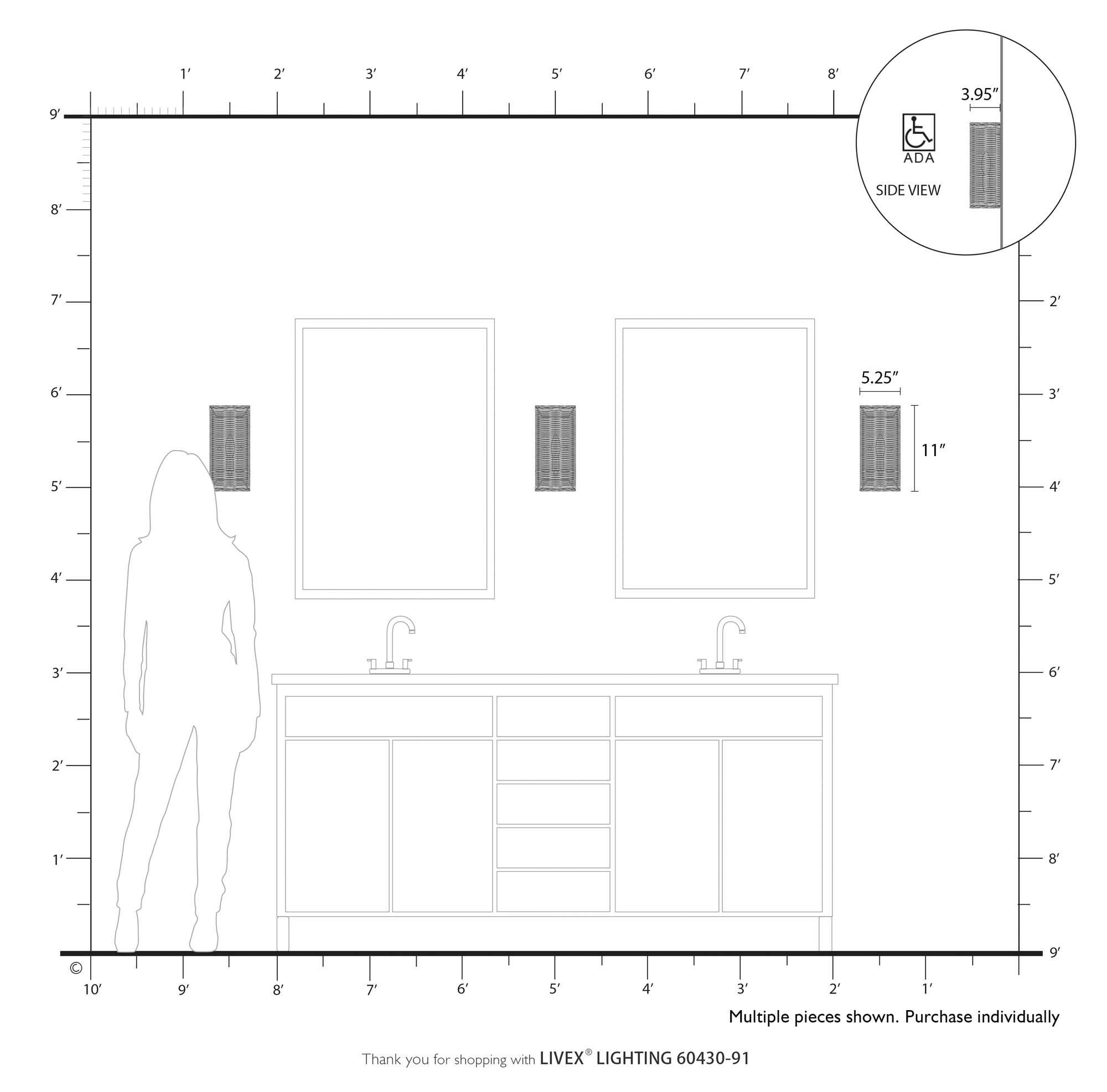 Weavington 1 Light Brushed Nickel ADA Sconce