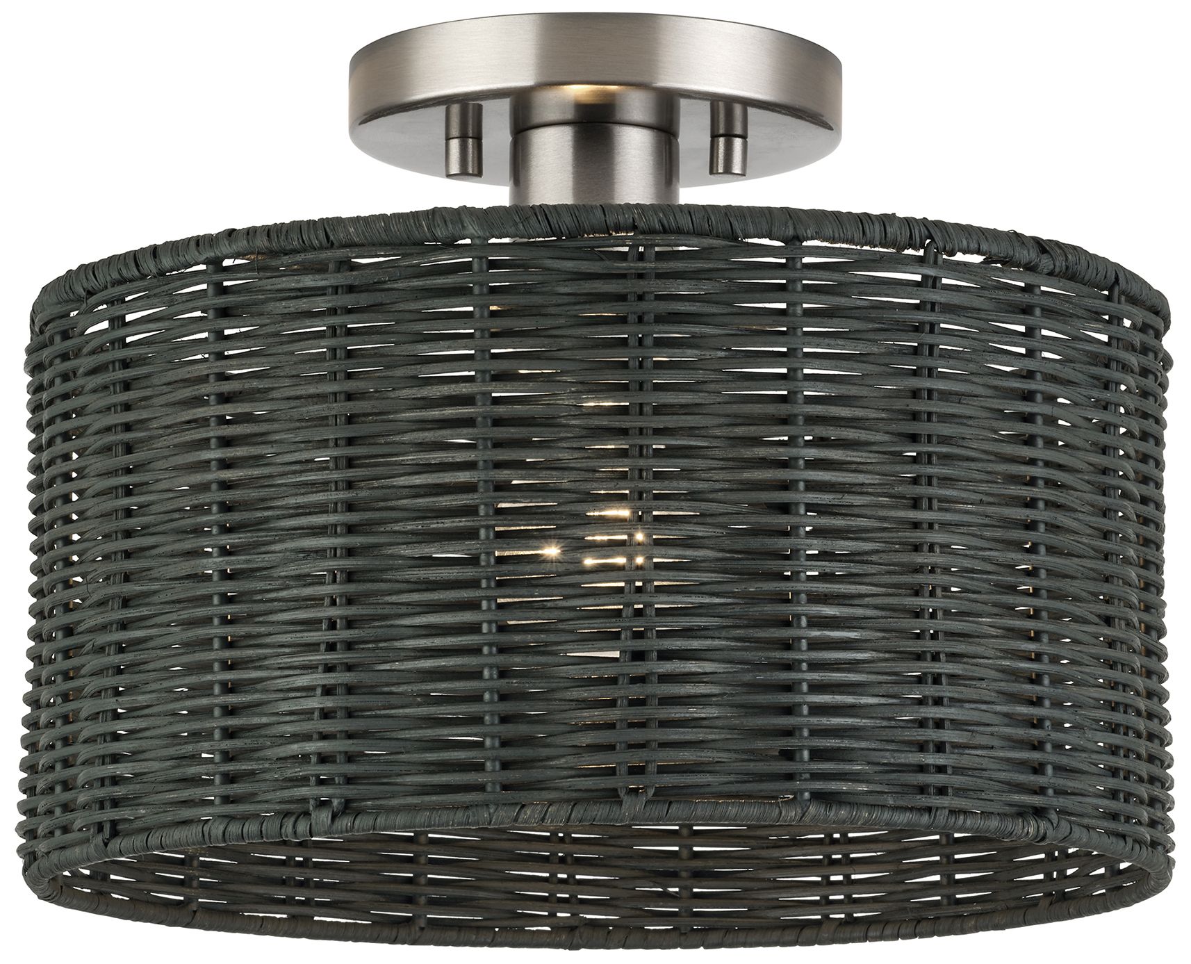 Weavington 1 Light Brushed Nickel Medium Semi-Flush