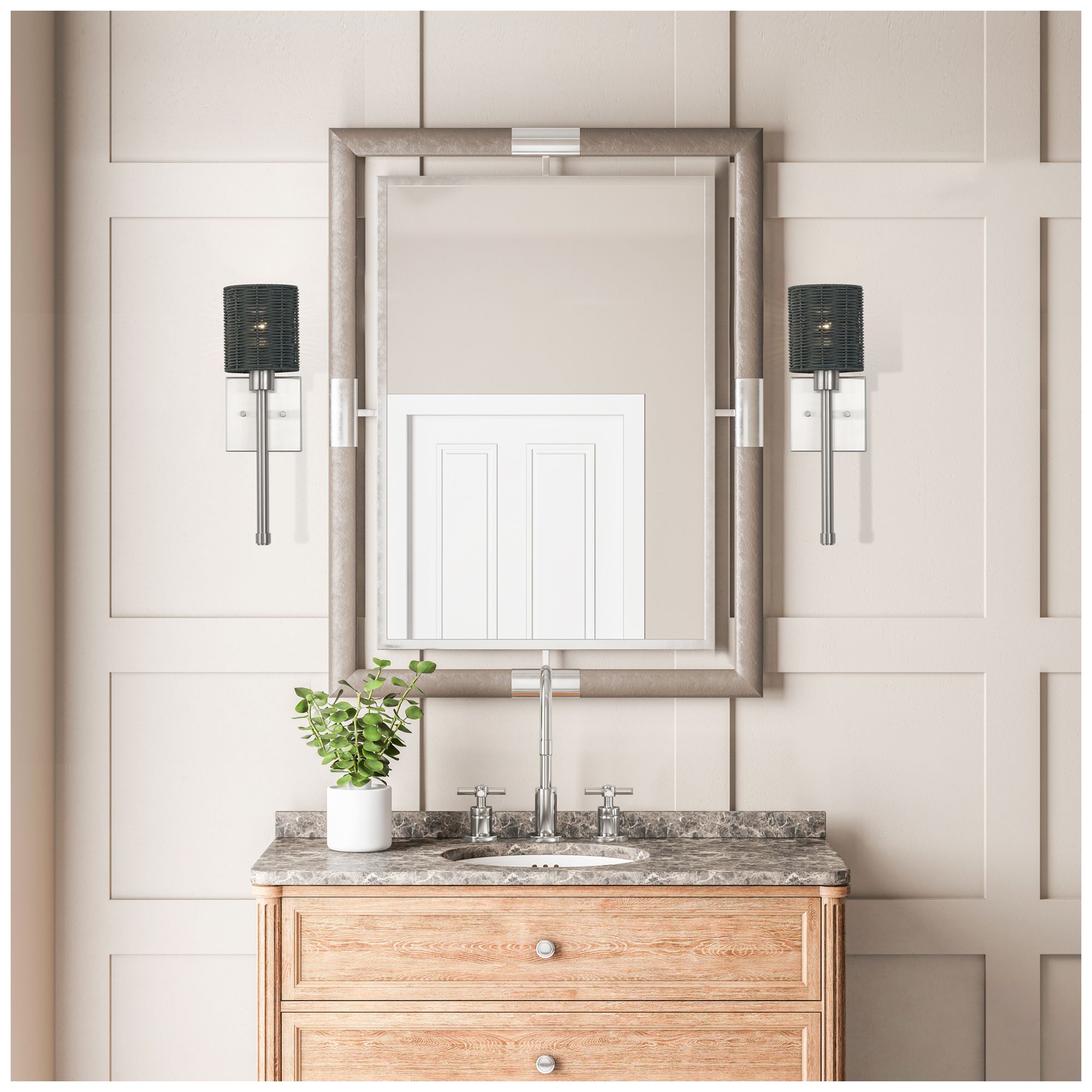 Weavington 1 Light Brushed Nickel Single ADA Sconce