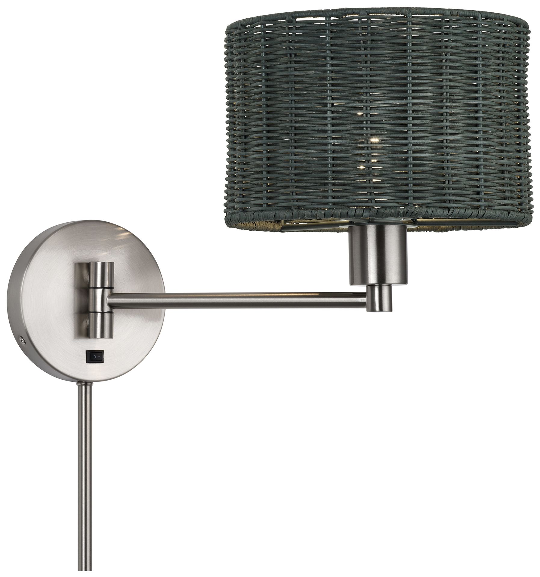 Weavington 1 Light Brushed Nickel Swing Arm Wall Lamp