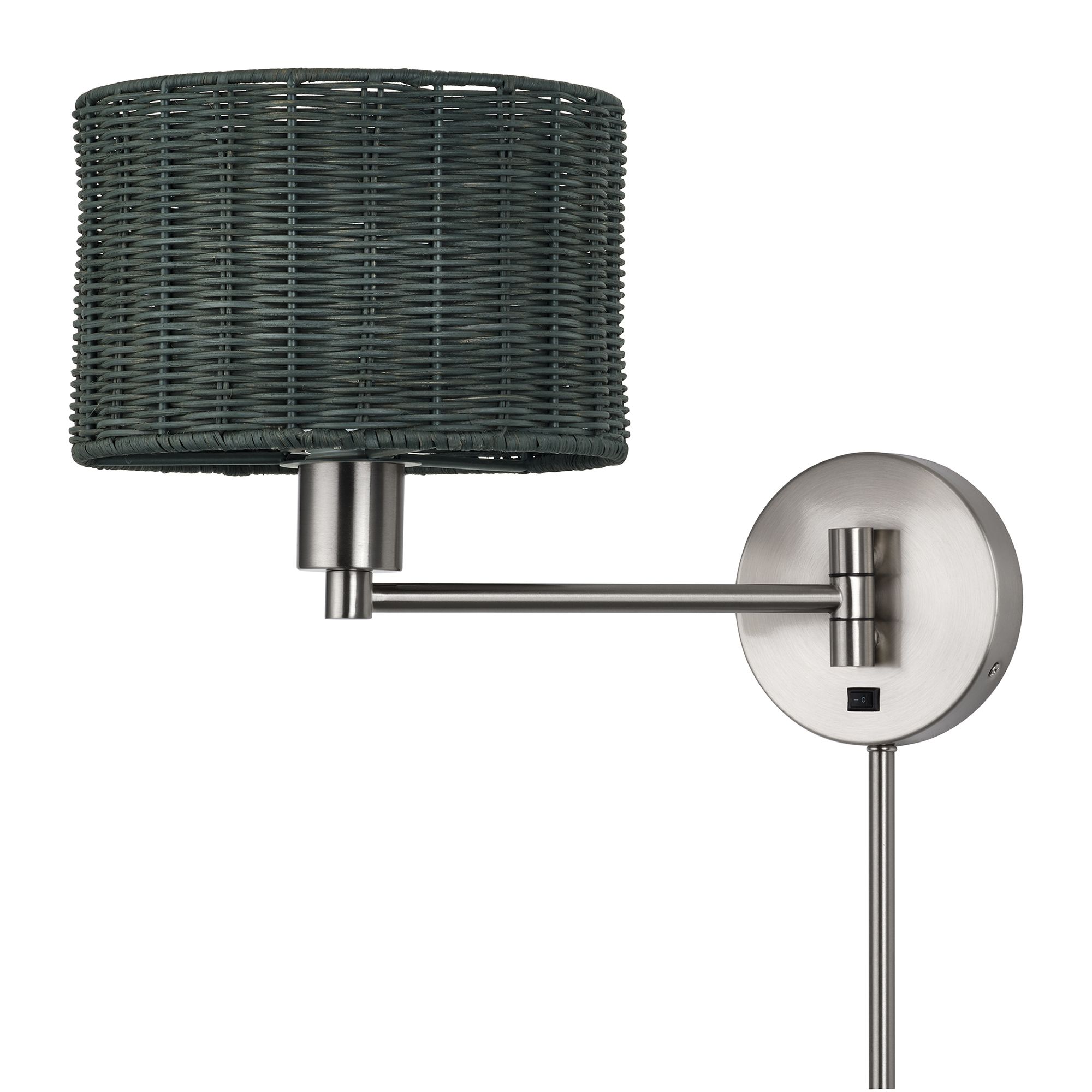 Image 3 Weavington 1 Light Brushed Nickel Swing Arm Wall Lamp more views