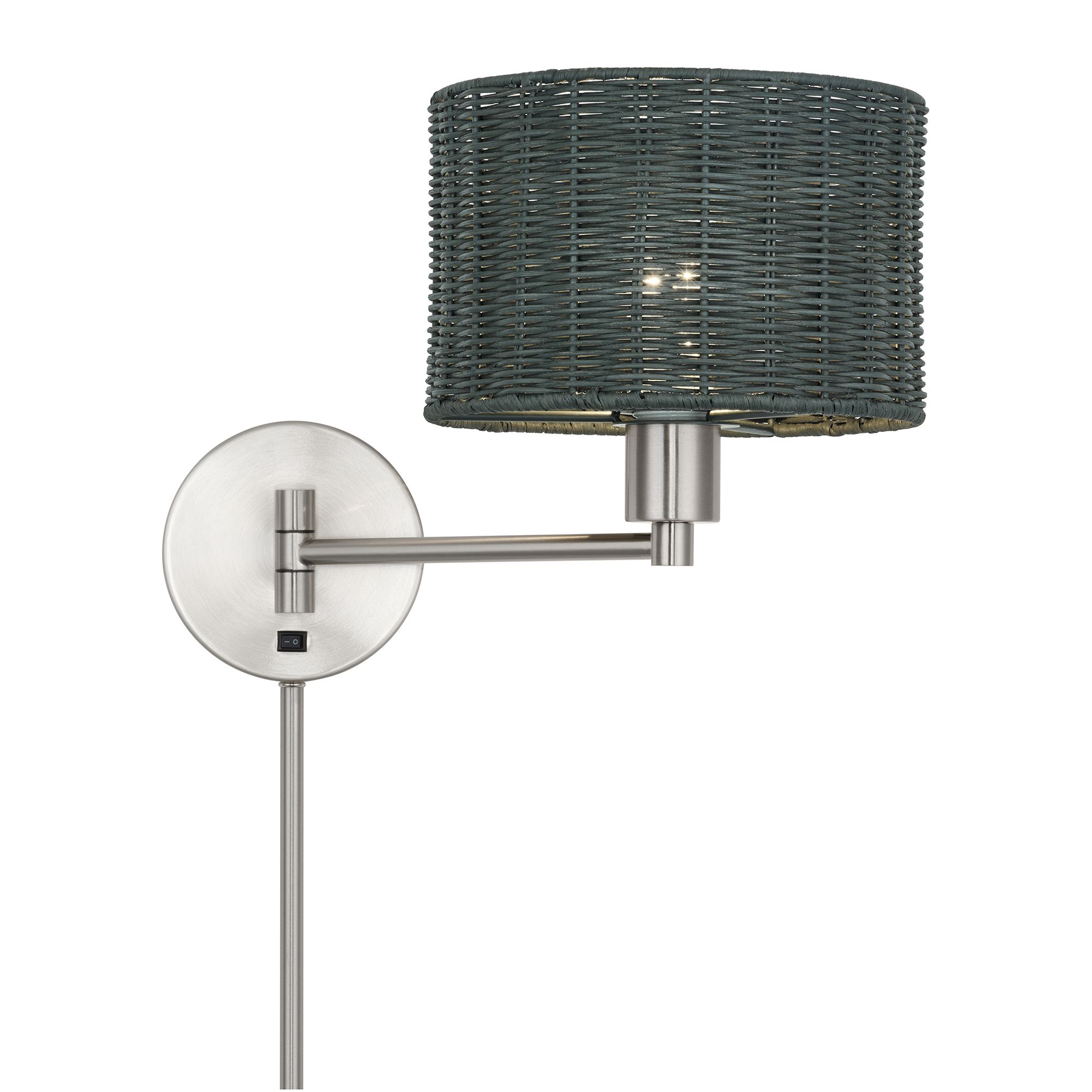 Image 4 Weavington 1 Light Brushed Nickel Swing Arm Wall Lamp more views