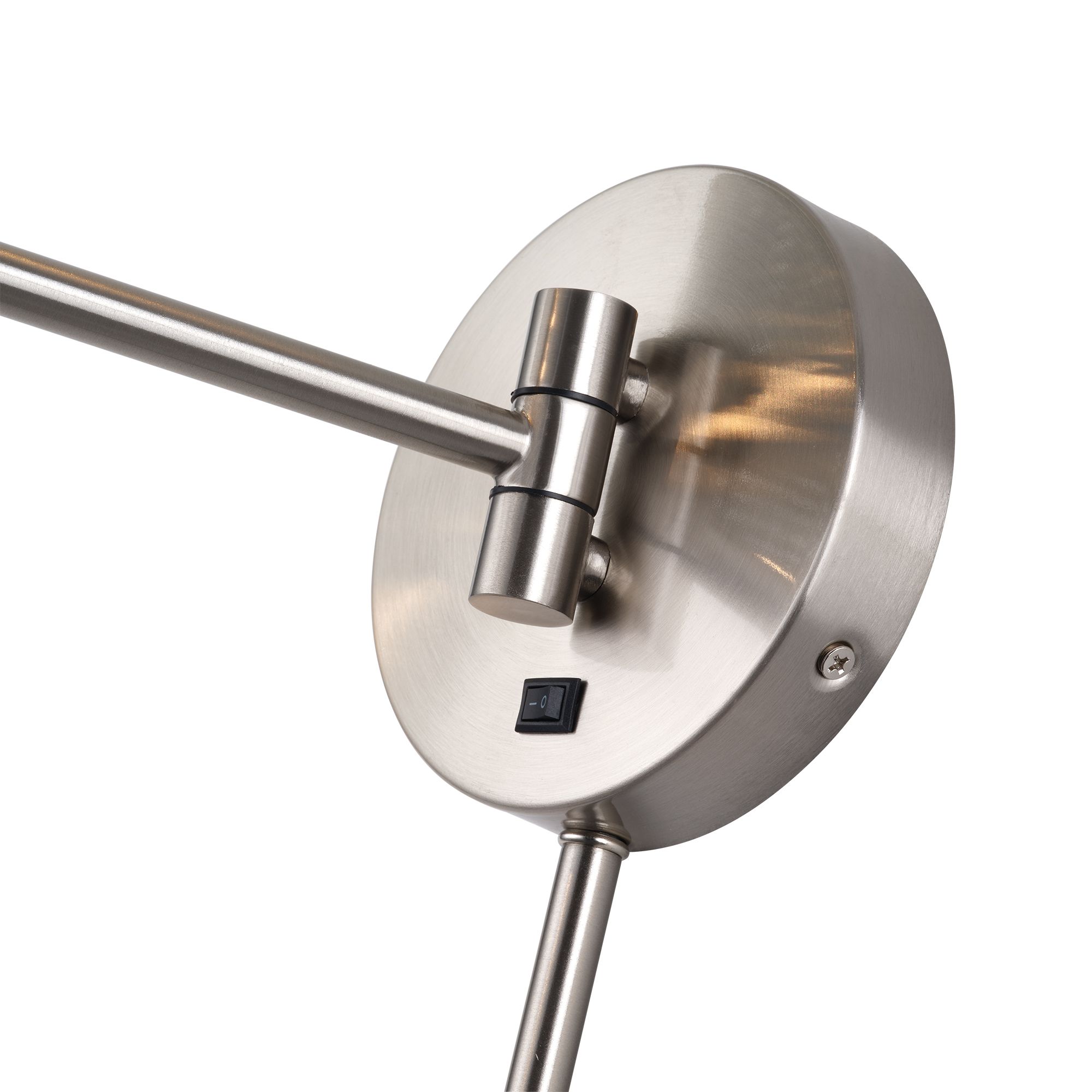 Image 7 Weavington 1 Light Brushed Nickel Swing Arm Wall Lamp more views