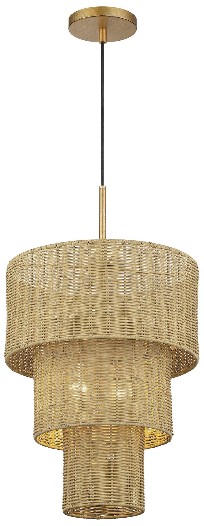 Image 5 Weavington 2 Light Antique Gold Leaf Pendant more views