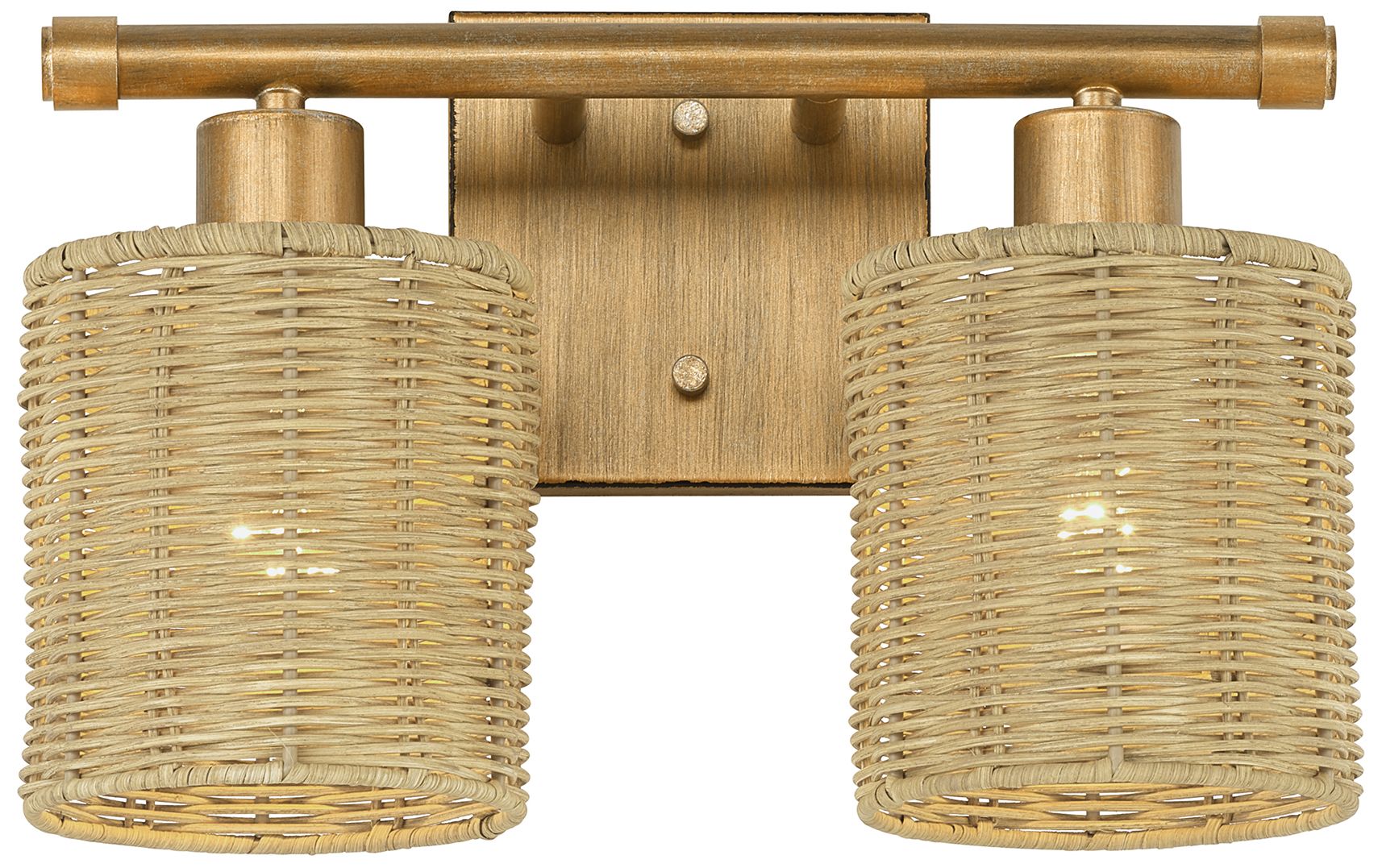 Image 4 Weavington 2 Light Antique Gold Leaf Vanity Sconce more views