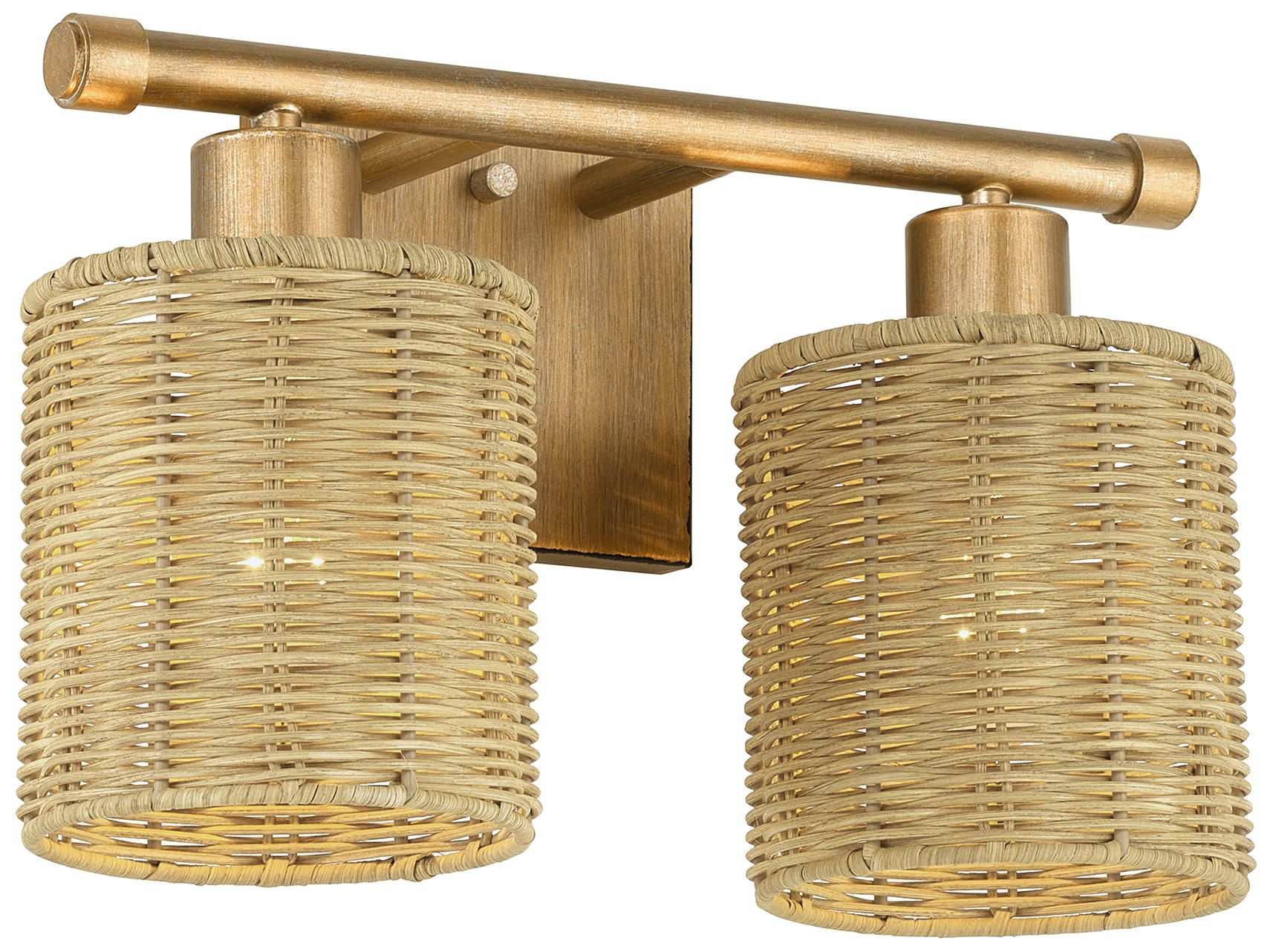 Image 5 Weavington 2 Light Antique Gold Leaf Vanity Sconce more views